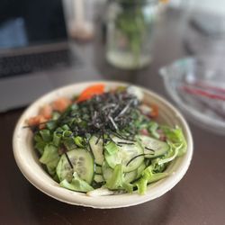 BYOB (build your own bowl) tuna, salmon, octopus, ponzu and OG veggies which make this bowl extra delicious!