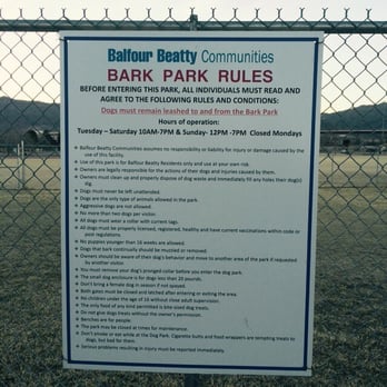 Bark Park - Park rules - Dog Parks Near Me - Fort Bliss, Texas