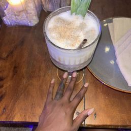 The piña colada on the rocks