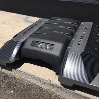 Gilmore Graphix - Engine cover wrapped in carbon fiber. - Graphic Design Near Me - Sparks, Nevada