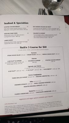 Menu photo 1 Ruth's Chris Steak House Washington, DC, DC Menu photo 1 Ruth's Chris Steak House Washington, DC, DC