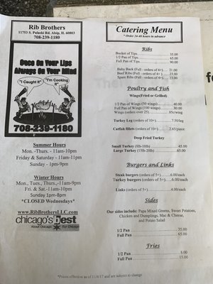 Menu photo 1 Rib Brothers Alsip, IL