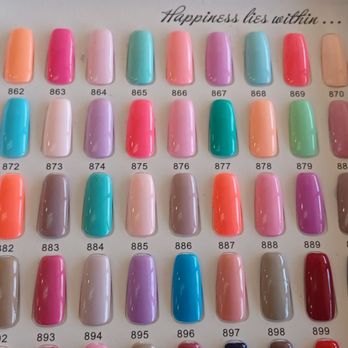 Best Nails - A small portion of the color choices - Nail Salons Near Me - Henderson, Nevada