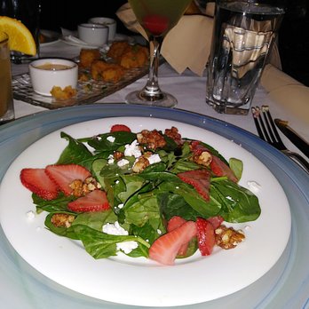 Dauphin's - Spinach, Strawberries, goat cheese and walnut salad - Seafood Near Me - Mobile, Alabama Dauphin's - Spinach, Strawberries, goat cheese and walnut salad - Seafood Near Me - Mobile, Alabama