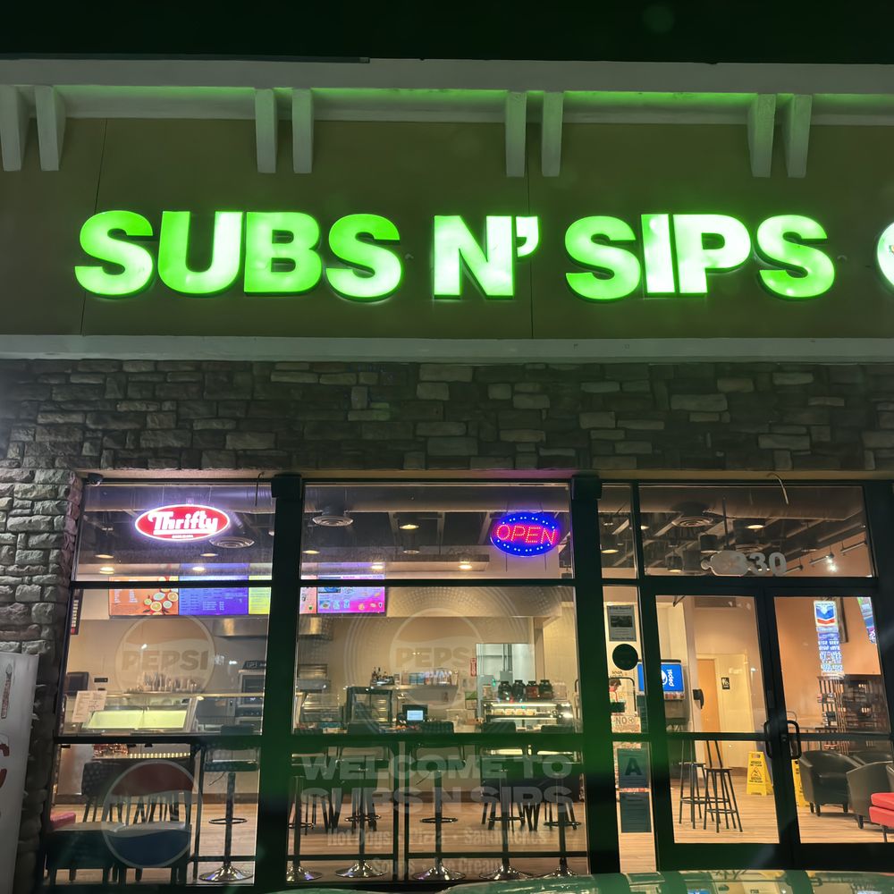 Subs N' Sips - Outside sign - Sandwiches Near Me - Blythe, California Subs N' Sips - Outside sign - Sandwiches Near Me - Blythe, California