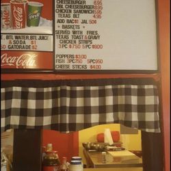 Menu with good pricing!