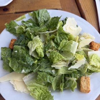 Ciao Pasta - Large Caesar salad with no dressing, 3 croutons just thrown on a plate. - Italian Near Me - San Juan Capistrano, California