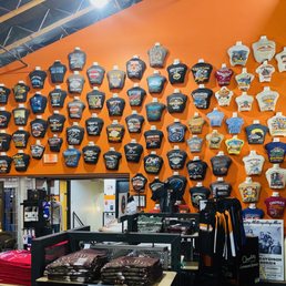 Wall of shirts from all over the globe. Wall of shirts from all over the globe.