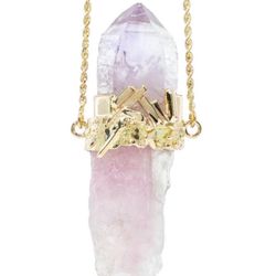 Crystalarium - Still my favorite! Veracruz Amethyst and Rose Quartz handcrafted 14k necklace