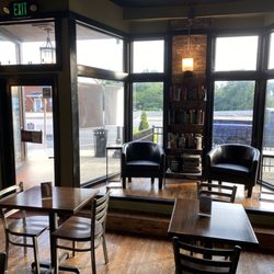 Dammed Good Coffee Company - A cozy, if impractical nook in the front window.