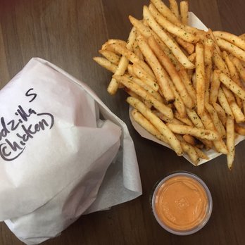 Katsu Burger - Burger and fries with spicy mayo - Japanese Near Me - Bellevue, Washington