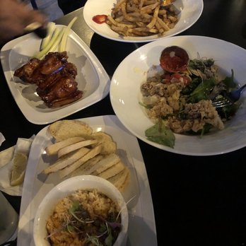 Unity Bar and Restaurant - Honey BBQ Wings, Side of French Fries, Calamari, and Crab Dip - American Near Me - Baltimore, Maryland Unity Bar and Restaurant - Honey BBQ Wings, Side of French Fries, Calamari, and Crab Dip - American Near Me - Baltimore, Maryland