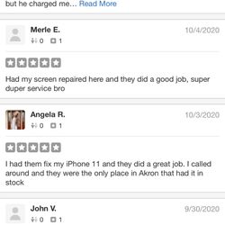 Mobile iRepair - Akron - Our "not recommend 5 star reviews"