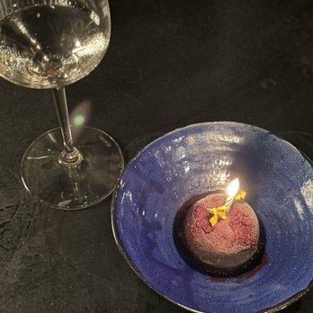 AMA Sushi - Blueberry sorbet for birthday celebration! - Sushi Bars Near Me - Montecito, California
