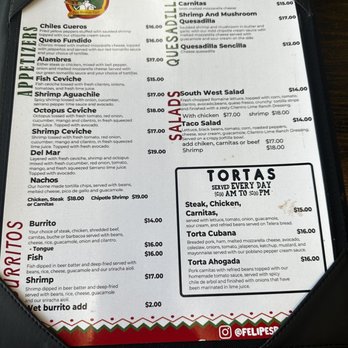 Felipe's - Menu - Mexican Near Me - Palm Springs, California Felipe's - Menu - Mexican Near Me - Palm Springs, California