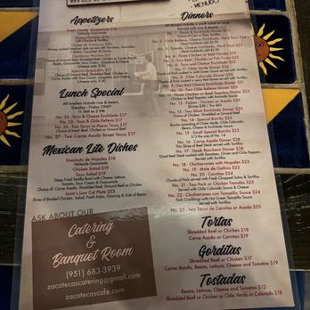 Zacatecas Cafe - Menu 12/2025 - Mexican Near Me - Riverside, California Zacatecas Cafe - Menu 12/2025 - Mexican Near Me - Riverside, California