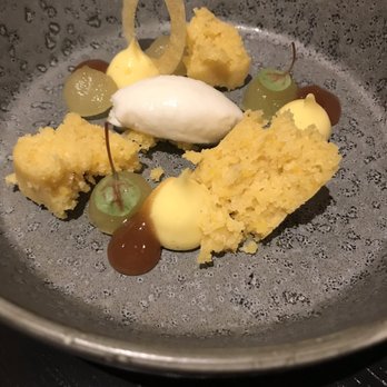 Bluespoon - Sweetcorn and goat cheese dessert, Michelin-level - Modern European Near Me - Amsterdam, New Hampshire