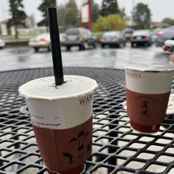 Wanpo Tea Shop - Hot Matcha Brown Sugar Boba Latte - Bubble Tea Near Me - Millbrae, California Wanpo Tea Shop - Hot Matcha Brown Sugar Boba Latte - Bubble Tea Near Me - Millbrae, California