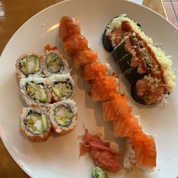 Hayashi - Ebi tempura maki, Chef tears, and 9-1-1 roll - Japanese Near Me - Gurnee, Illinois