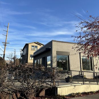 Picnic Cafe - Outside - they do have outdoor seating on the deck - Cafes Near Me - Salt Lake City, Utah