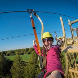 Lakeshore Adventures Zipline - Race Zip Take Off