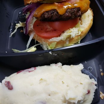 The Keg Steakhouse + Bar - Burger and mashed potatoes (Take Out) - Steakhouses Near Me - Etobicoke, Ontario The Keg Steakhouse + Bar - Burger and mashed potatoes (Take Out) - Steakhouses Near Me - Etobicoke, Ontario