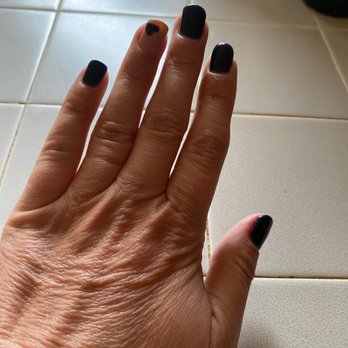 First Nails - Dark blue with a heart! - Nail Salons Near Me - Healdsburg, California