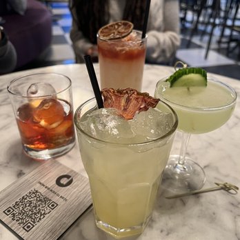 Puttery - Spicy Piña Rickey, Tasty Green, Good Sound & Beach Bound, and an Old Fashioned - Mini Golf Near Me - Houston, Texas Puttery - Spicy Piña Rickey, Tasty Green, Good Sound & Beach Bound, and an Old Fashioned - Mini Golf Near Me - Houston, Texas