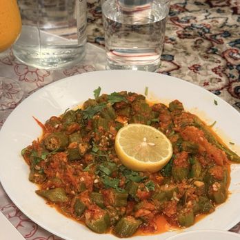 Afghan Shams Restaurant - BENDI Okra slow cooked with onion, - Afghan Near Me - Anaheim, California Afghan Shams Restaurant - BENDI Okra slow cooked with onion, - Afghan Near Me - Anaheim, California