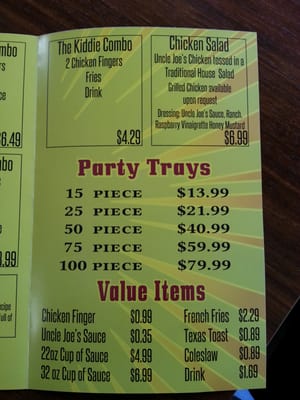 Menu photo 3 Uncle Joe's Chicken Fingers Warren, MI Menu photo 3 Uncle Joe's Chicken Fingers Warren, MI