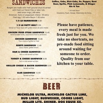 Corner Grub House - Menu - Steakhouses Near Me - Sulphur Springs, Texas Corner Grub House - Menu - Steakhouses Near Me - Sulphur Springs, Texas