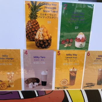 Milky Way Hawaii Ice - 7/10/19 -6 item menu - Shaved Ice Near Me - Honolulu, Hawaii Milky Way Hawaii Ice - 7/10/19 -6 item menu - Shaved Ice Near Me - Honolulu, Hawaii