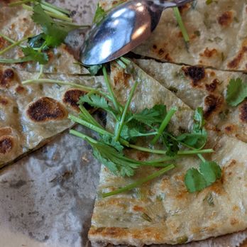 Mama Lu's Dumpling House - 4. Green Onion Pan Cake - Dim Sum Near Me - Tustin, California