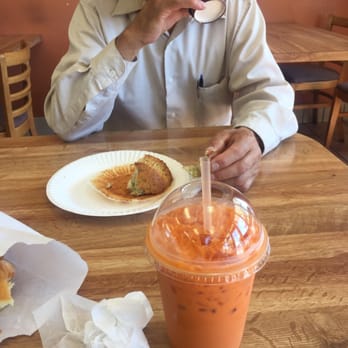 Doughnut Basket - Thai iced tea is my favorite - Donuts Near Me - Watsonville, California