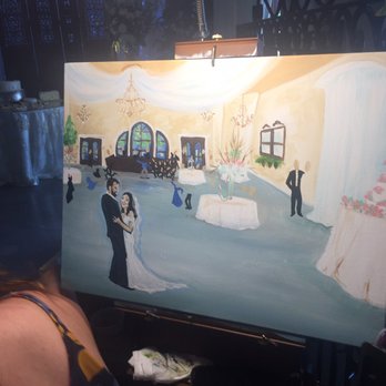 La Belle Venue - This painting was being completed as the wedding reception went on and it also gives you a fair depiction of the venue as a whole. - Caterers Near Me - Eunice, Louisiana
