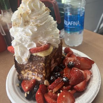 Button Up Cafe - 5. Stuffed Strawberry Cheesecake French Toast - Breakfast & Brunch Near Me - Pearl City, Hawaii Button Up Cafe - 5. Stuffed Strawberry Cheesecake French Toast - Breakfast & Brunch Near Me - Pearl City, Hawaii