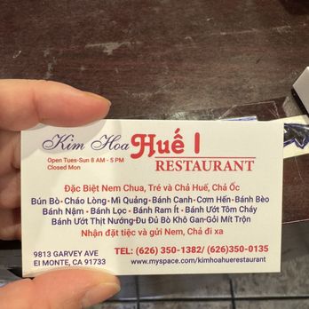 Kim Hoa Hue Restaurant - Vietnamese Near Me - El Monte, California