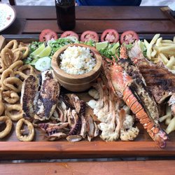 Maya Palancar - Awesome platter deal for four that includes lobster, catch of the day fish, shrimp, and octopus!