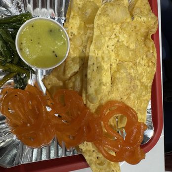 Jagdish Farsan - Fafda, Jalebi, and Besan Chutney (vegan) - Indian Near Me - Brampton, Ontario Jagdish Farsan - Fafda, Jalebi, and Besan Chutney (vegan) - Indian Near Me - Brampton, Ontario