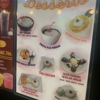 Sunny Thai - Desert menu. - Thai Near Me - Cedar Hill, Texas