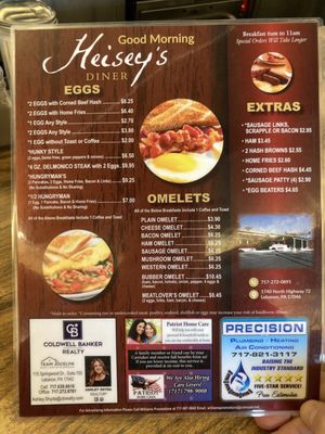 Menu photo 6 Heisey's Diner Lebanon, PA