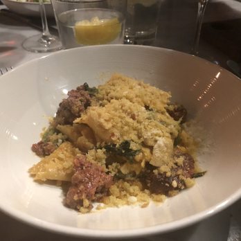 SRV Boston - Lamb sausage pasta dish - Italian Near Me - Boston, Massachusetts SRV Boston - Lamb sausage pasta dish - Italian Near Me - Boston, Massachusetts