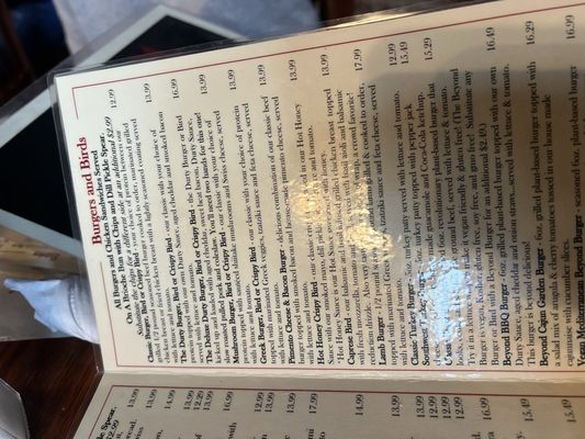 Menu photo 1 Ye Olde Durty Bird Toledo, OH