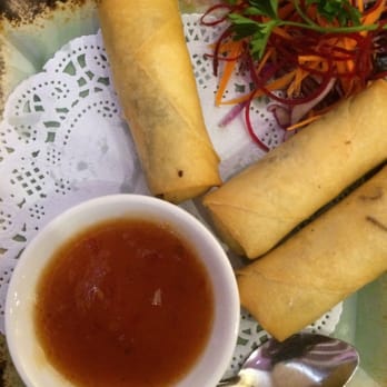 Savory Thai - Crispy Egg Rolls (minus one) - Thai Near Me - Oceanside, California