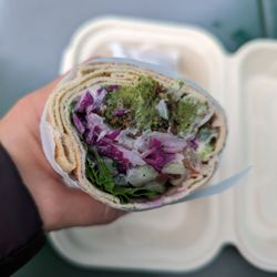Falafel Heights - Inside the falafel wrap