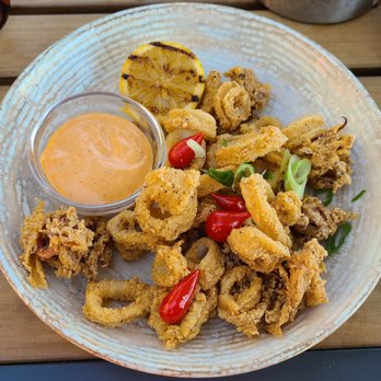 Sequoia - Judith Point Crispy Calamari (Flash-fried, sweet drop peppers, scallions, lime chipotle aioli) - New American Near Me - Washington, DC, District of Columbia Sequoia - Judith Point Crispy Calamari (Flash-fried, sweet drop peppers, scallions, lime chipotle aioli) - New American Near Me - Washington, DC, District of Columbia