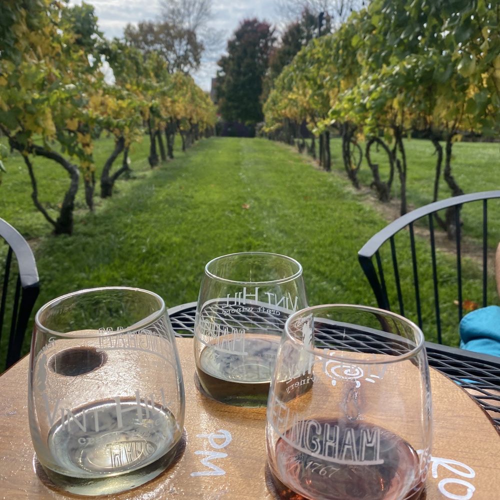 Pearmund Cellars - Flight of Pearmund wines while sitting in the vineyard in late October. - Wineries Near Me - Broad Run, Virginia Pearmund Cellars - Flight of Pearmund wines while sitting in the vineyard in late October. - Wineries Near Me - Broad Run, Virginia