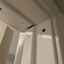 Messed up door frame. Terrible quality of work. Messed up door frame. Terrible quality of work.