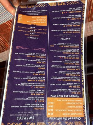 Menu photo 1 The Orient Thai Cafe San Diego, CA