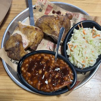 Sonny's BBQ - Half Chicken Homemade Coleslaw Original Recipe BBQ Beans - Barbeque Near Me - St. Augustine, Florida